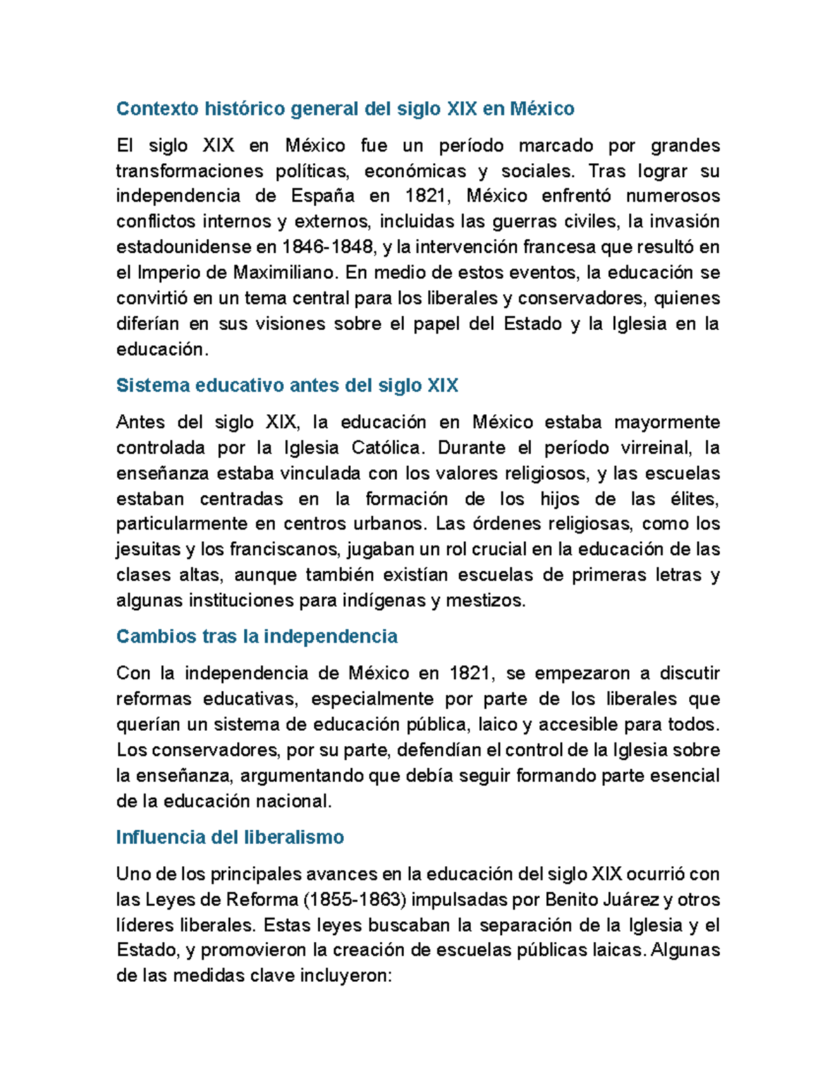 EducacióN Siglo XIX - Contexto histórico general del siglo XIX en ...