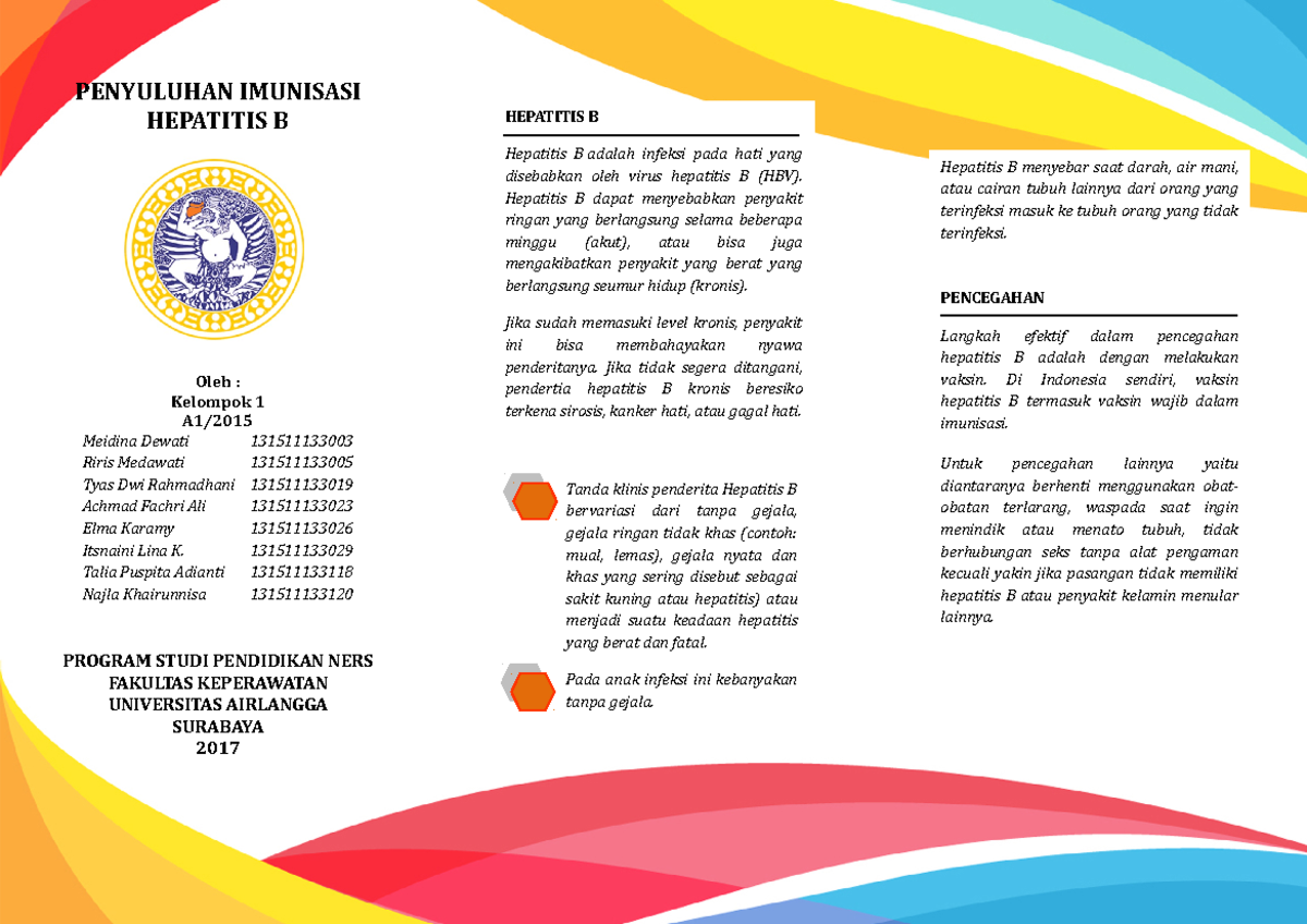 Leaflet Penyuluhan Imunisasi Hepatitis B - PENYULUHAN IMUNISASI ...