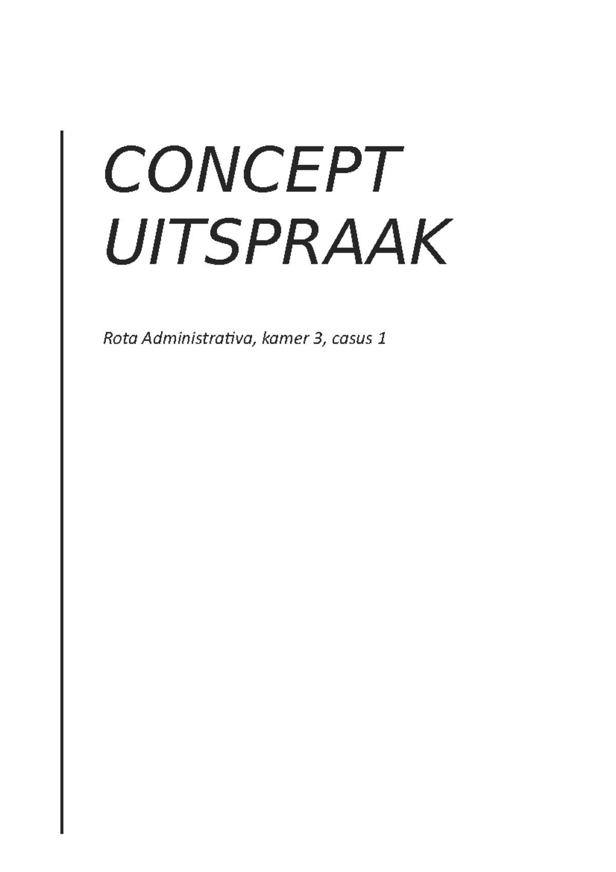 Concept Uitspraak - Belasting Kamer Zaak - CONCEPT UITSPRAAK Rota ...