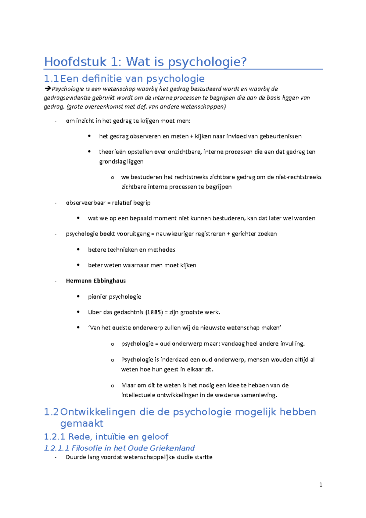 Samenvatting Algemene Psychologie - Algemene Psychologie - KU Leuven ...