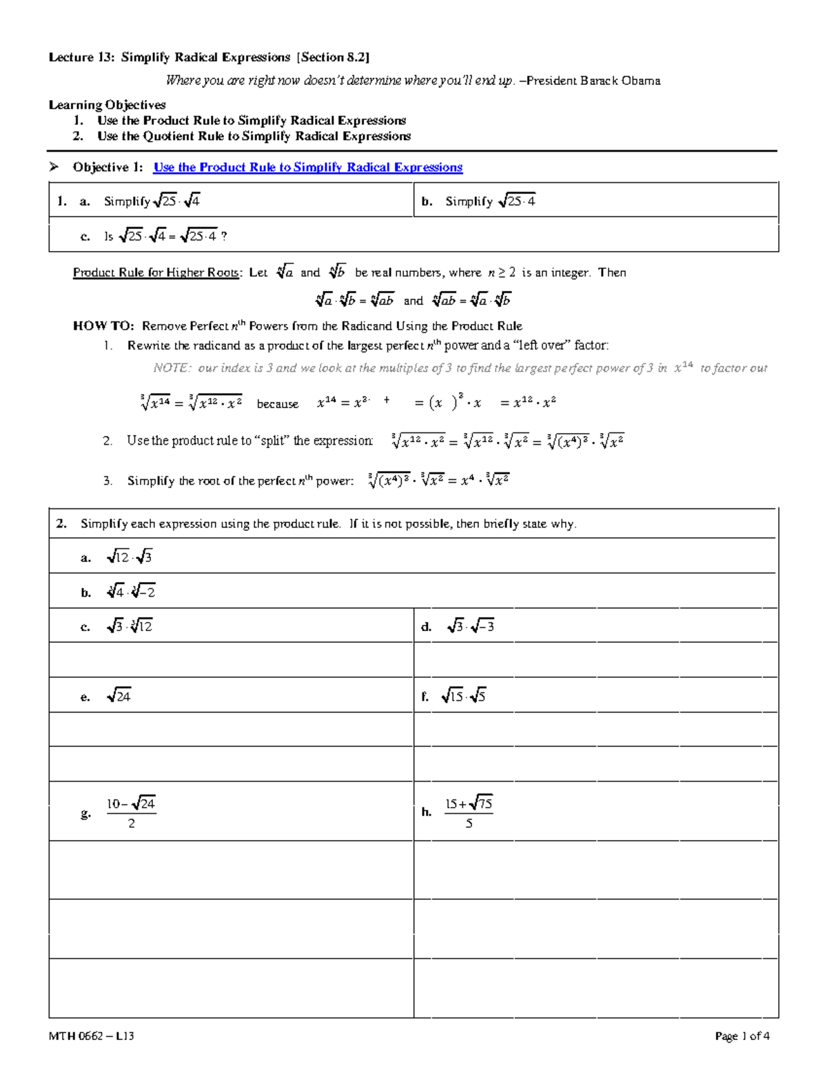 0662-l13-simplify-radical-expressions-lecture-13-simplify