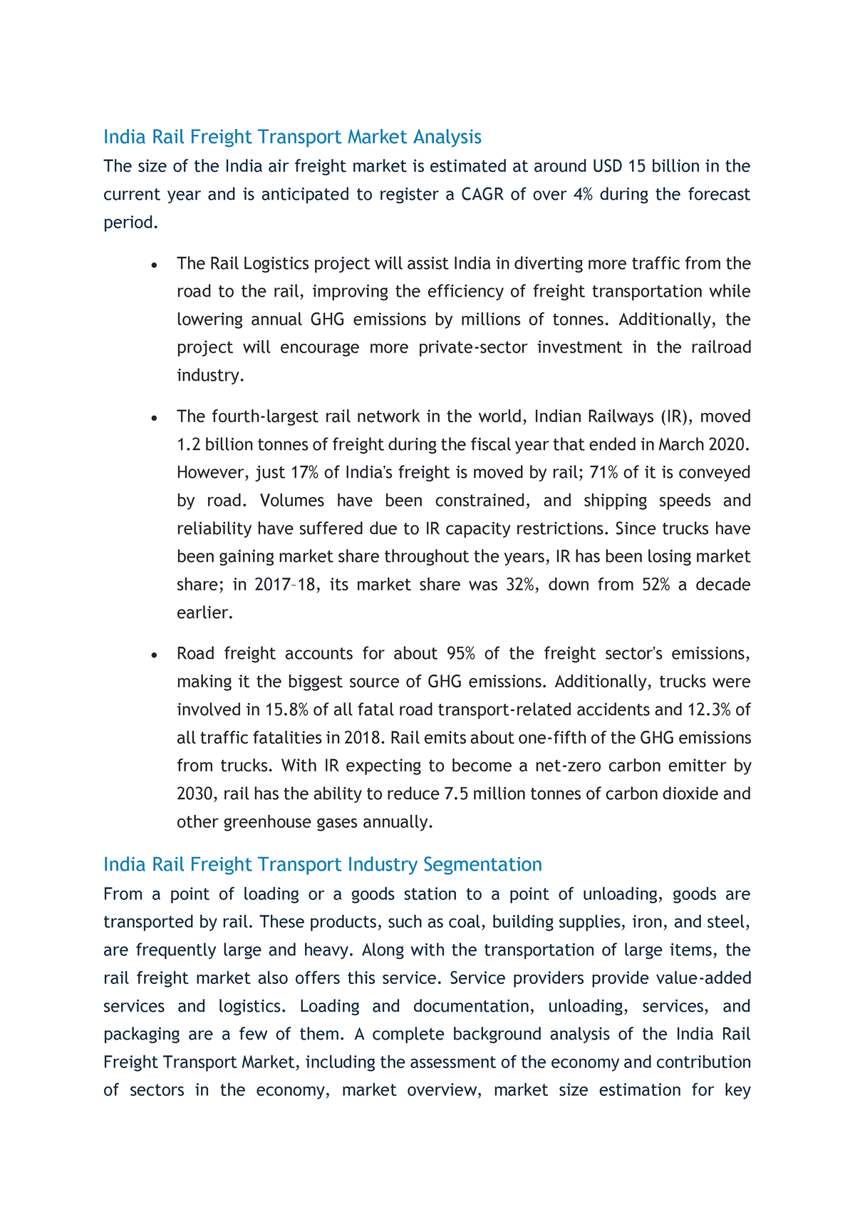 literature review on rail transport