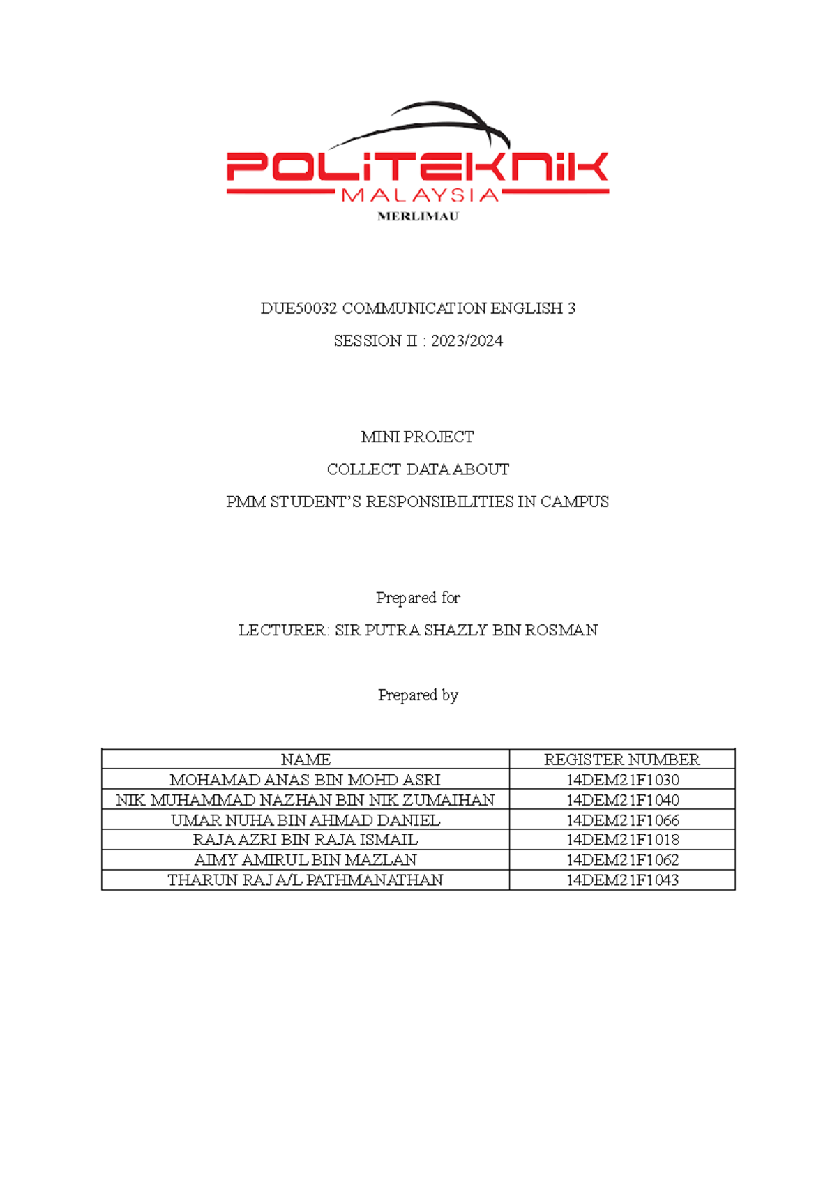 Due50032 Communication English 3 Due50032 Communication English 3