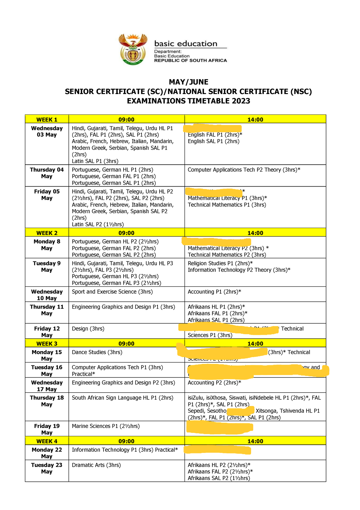 2023 June SC-NSC Timetable (1) 230331 180320 - MAY/JUNE SENIOR ...