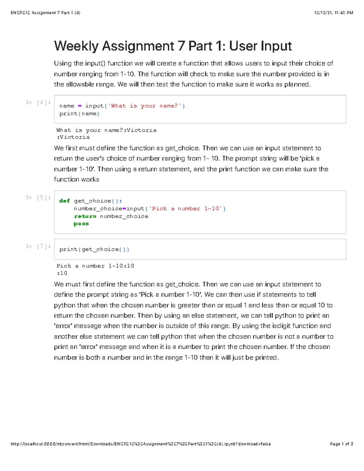 ENGR010 Assignment 7 Part 1 - ENGR010 Assignment 7 Part 1 (4) 10/12/21 ...