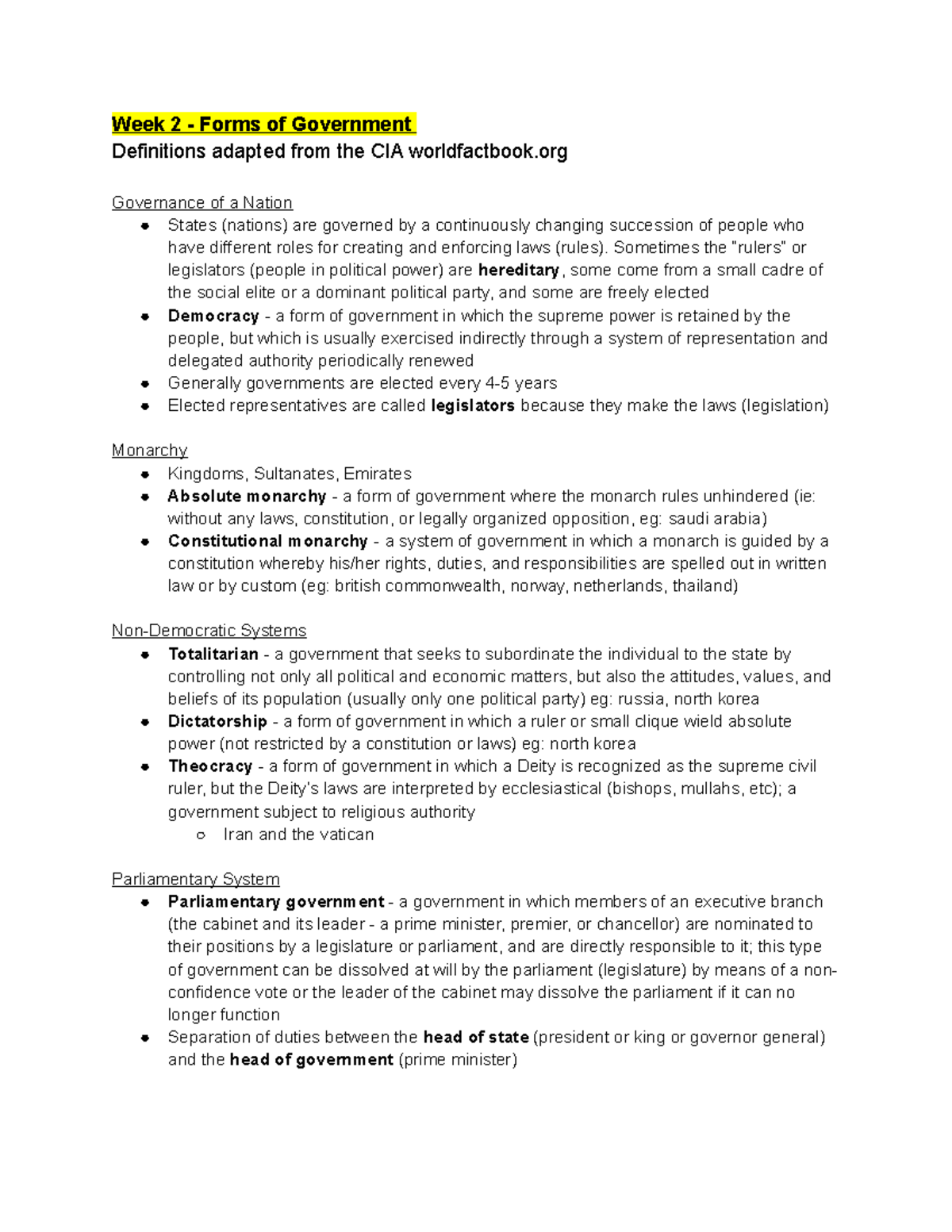 week-2-forms-of-government-week-2-forms-of-government-definitions