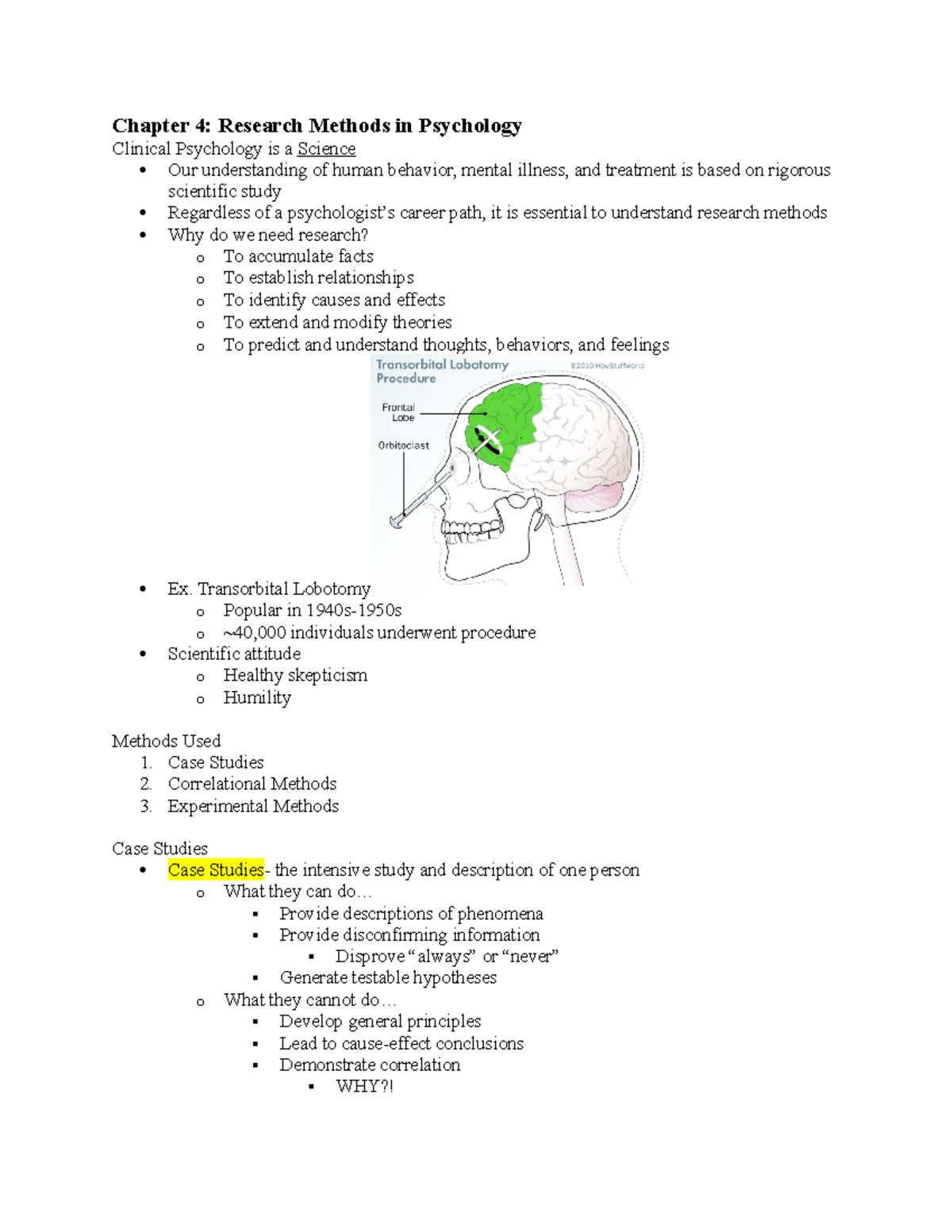 research methods for clinical psychology