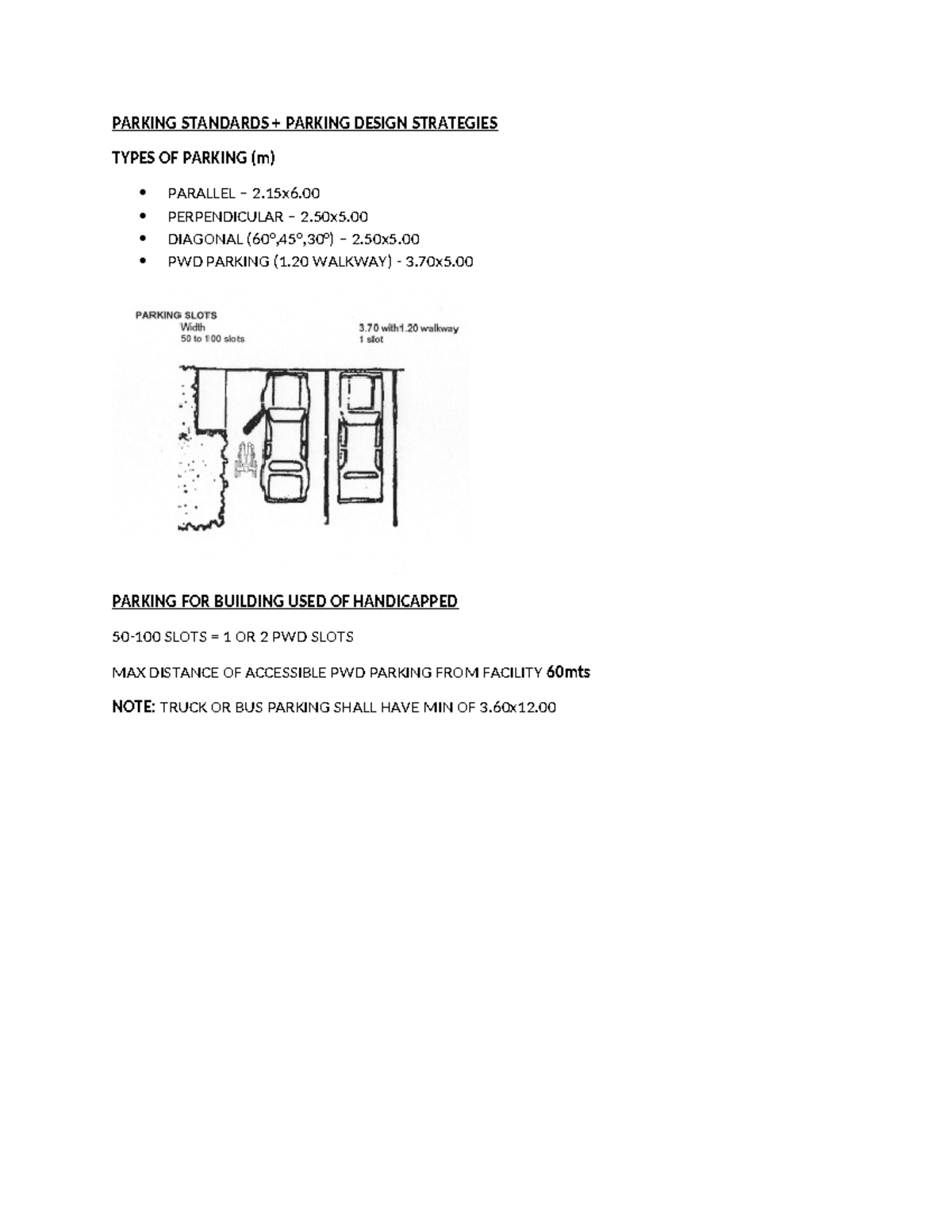 Parking Standards Parking Design Strategies - Bs Architecture - PARKING ...