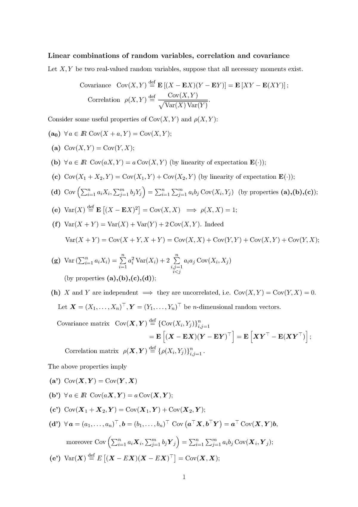 Lecture Notes Covar Math 4262 Studocu