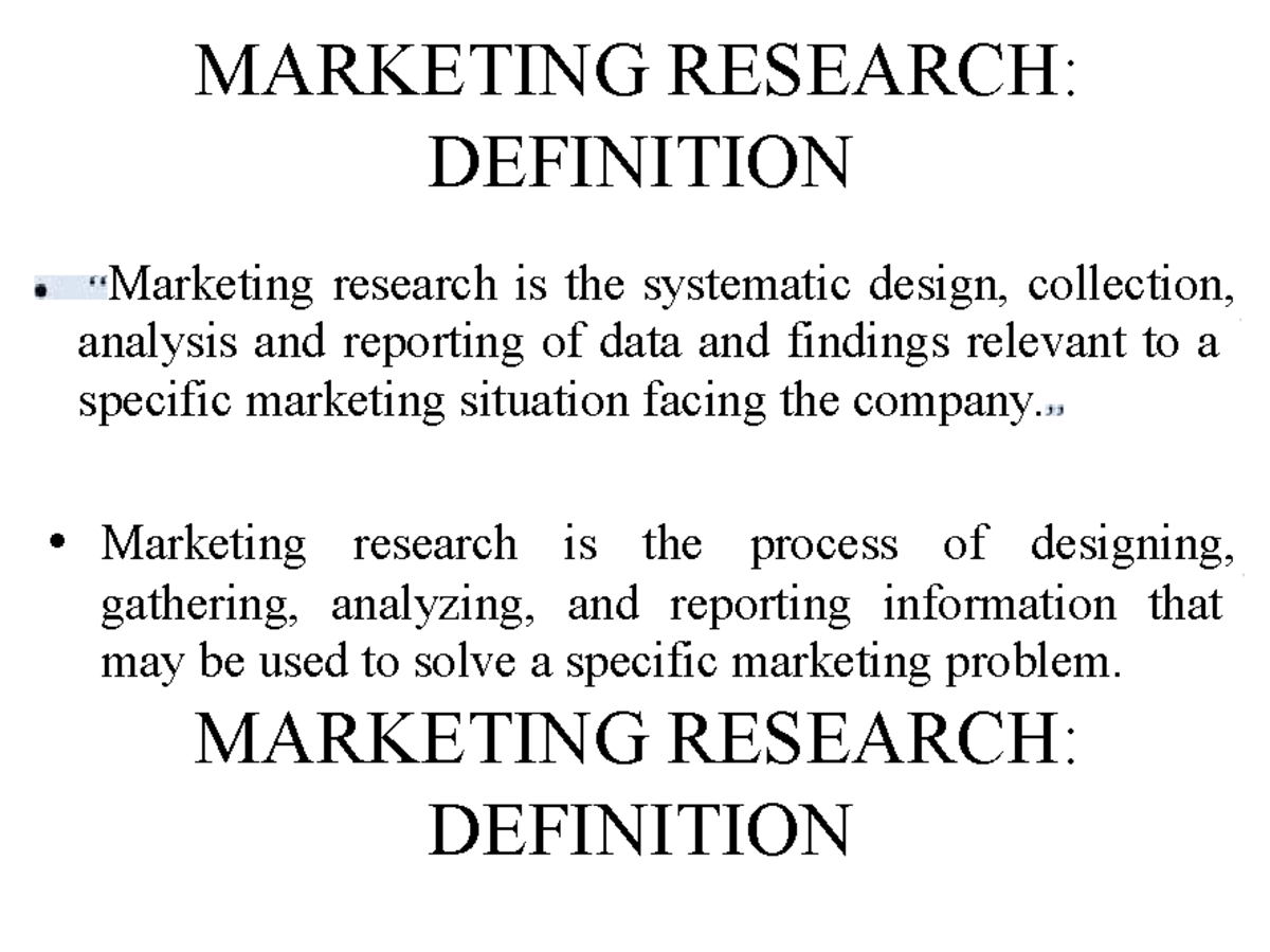 in marketing research involves generalizing the results from the sample