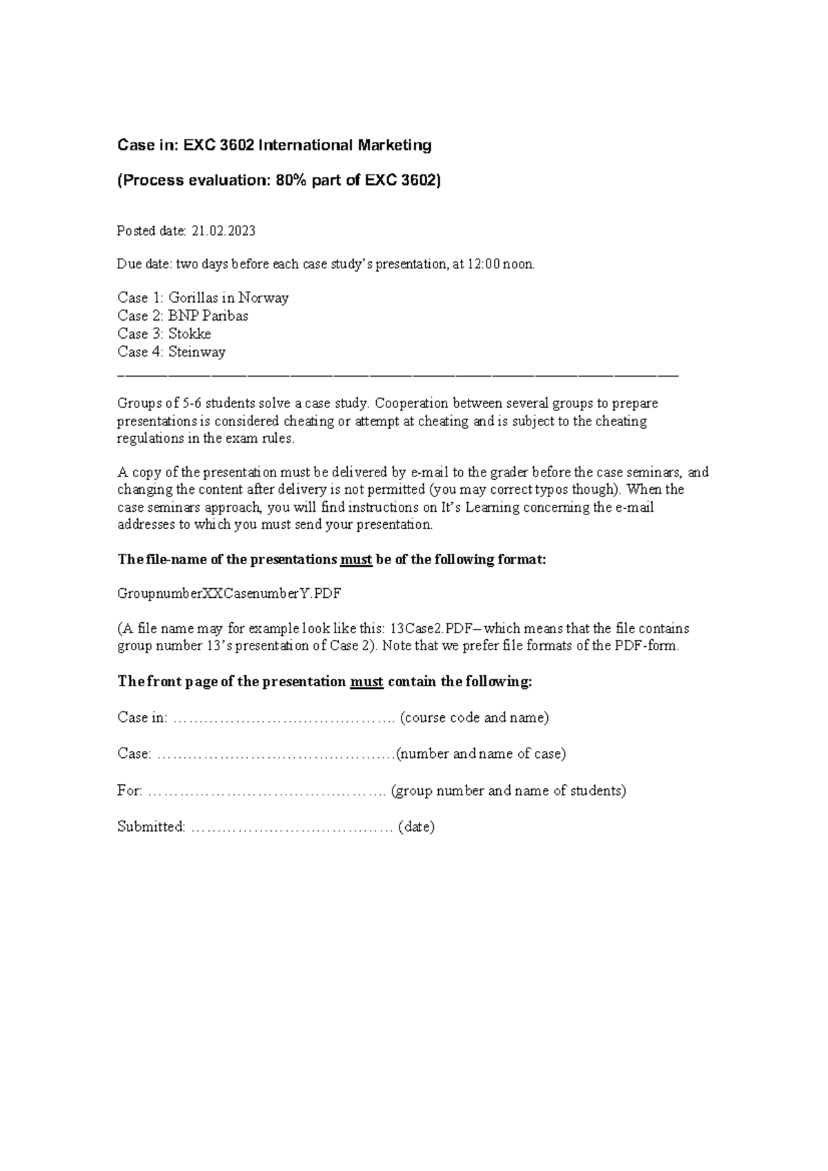 Case package EXC 3602 20230221p Case in EXC 3602 International