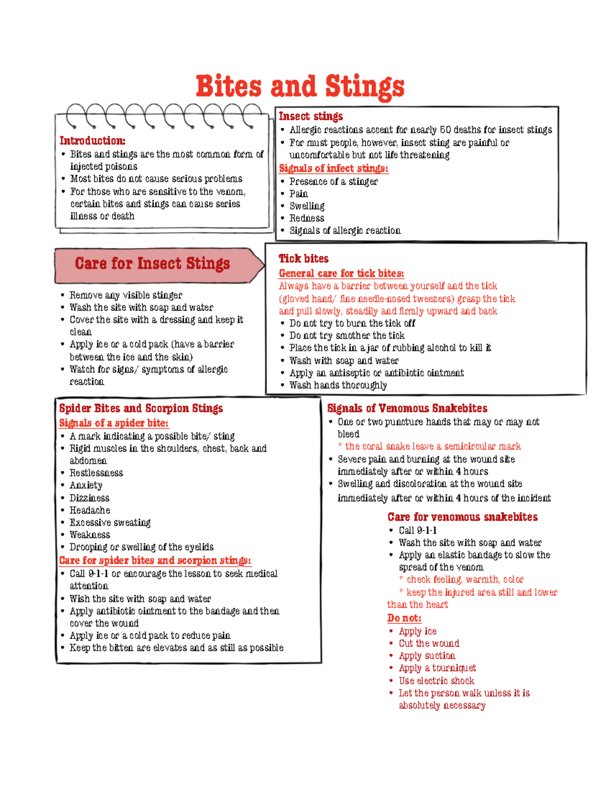 Note Feb 6, 2023 - Bites And Stings - Bites And Stings Care For Insect ...