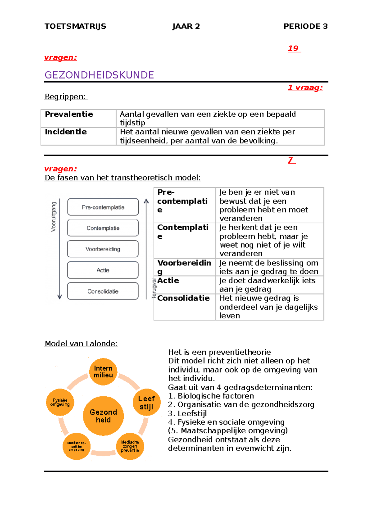 Gezondheidskunde - Samenvatting Gezondheidsbevordering En ...