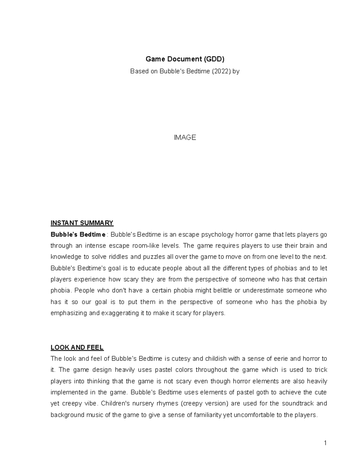 GAME Design Document (GDD)-2 - Game Document (GDD) Based on Bubble’s ...