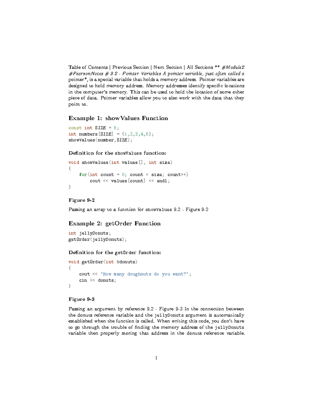Chapter 9 and 10 - Pearson Notes C++ - Table of Contents | Previous ...