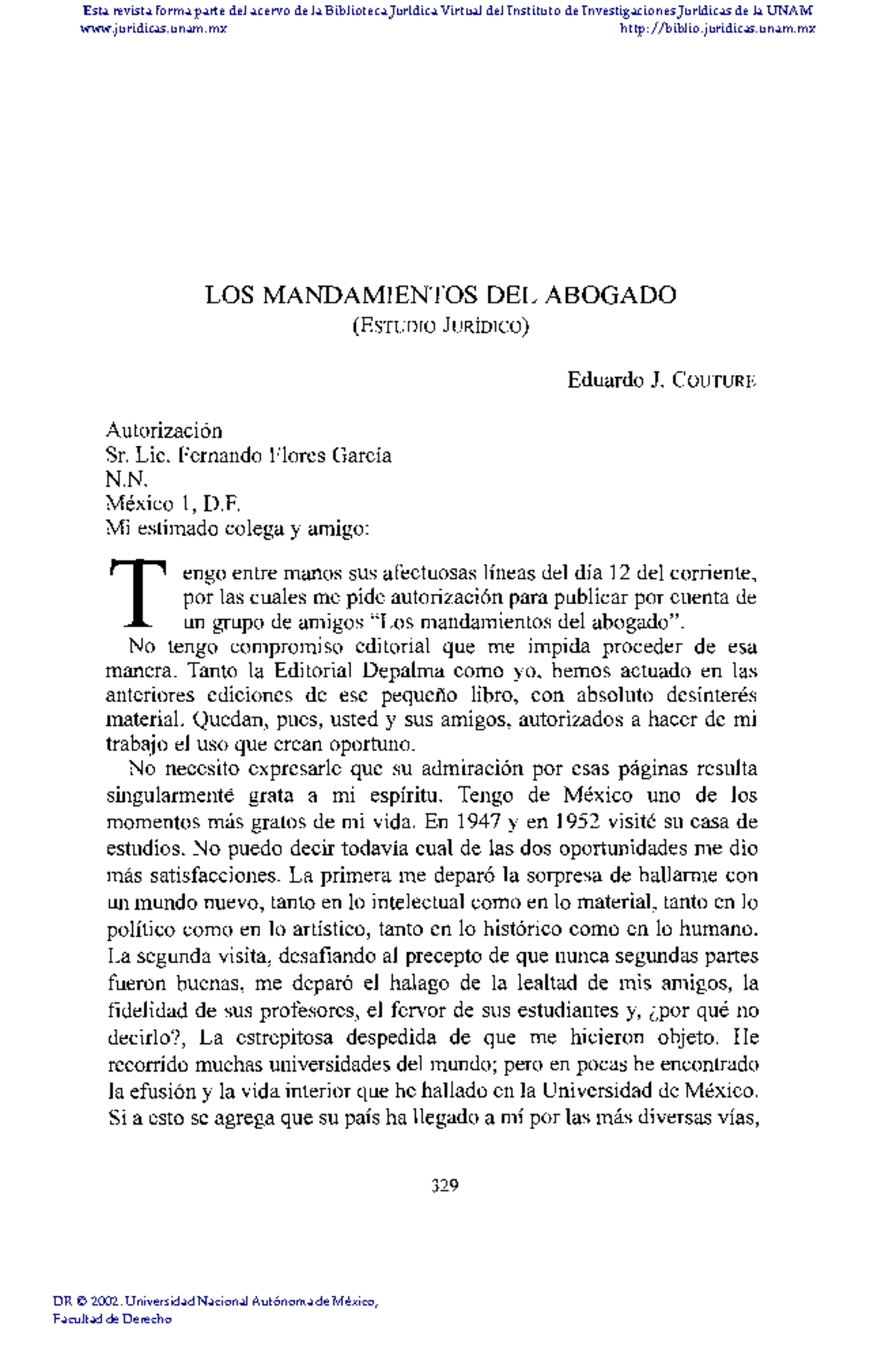 Aboga - LOS MANDAMIENTOS DEL ABOGADO (ESTUDIO JUR~DICO) Eduardo J ...