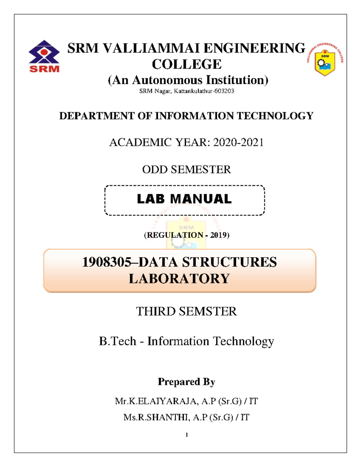 1908305Data Structures Lab Manual Data Structures Studocu