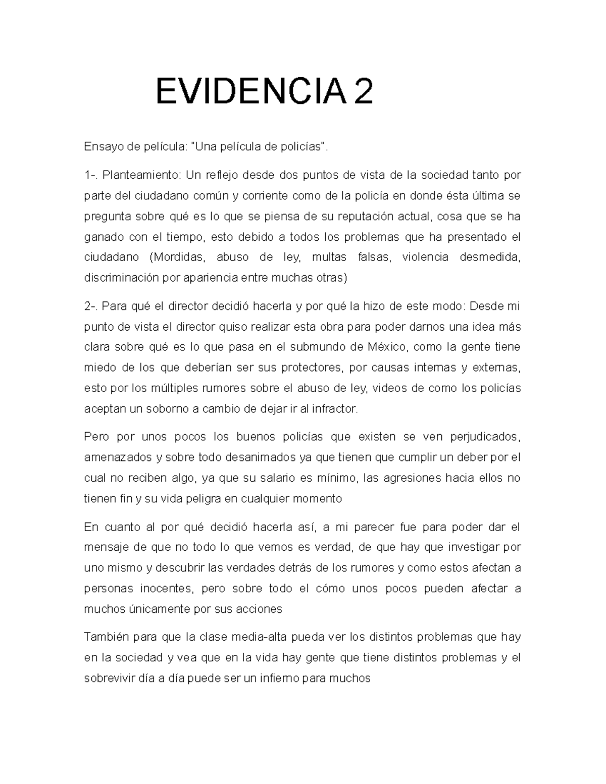 Evidencia 2 Pensamiento Filosofico - EVIDENCIA 2 Ensayo de película ...