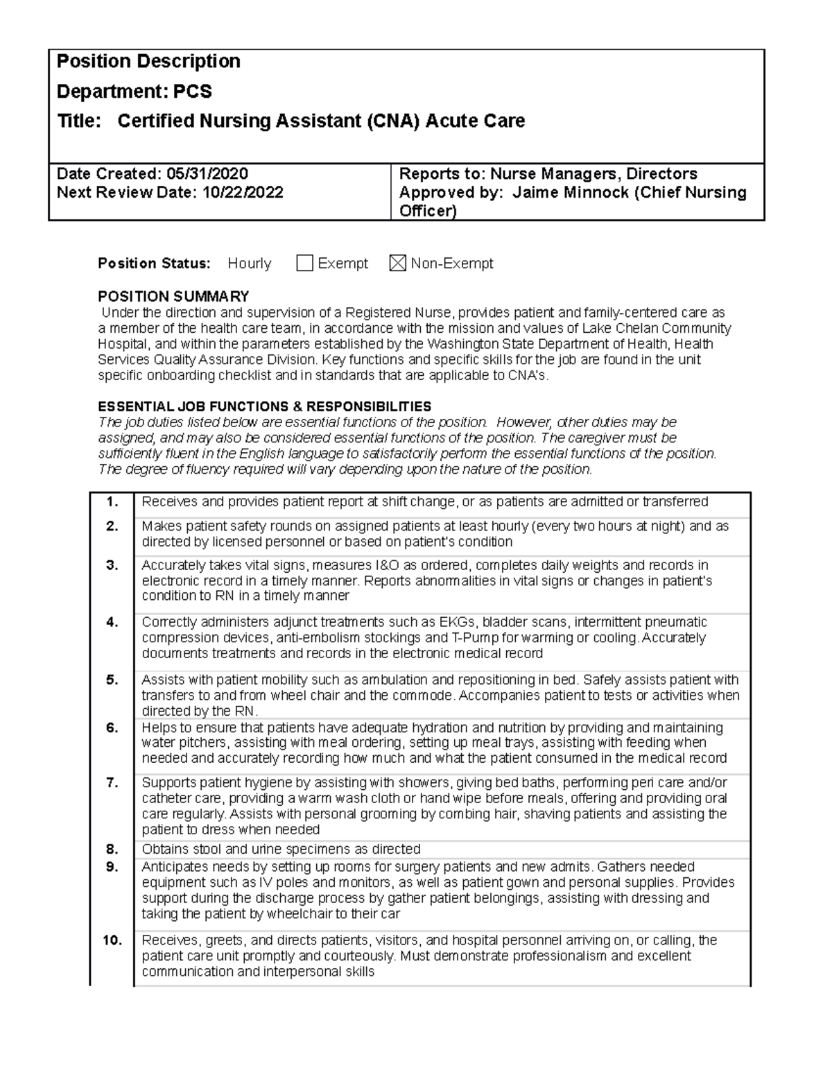 Certified Nursing Assistant CNA Acute Care 7705 1 Position   Thumb 1200 1553 