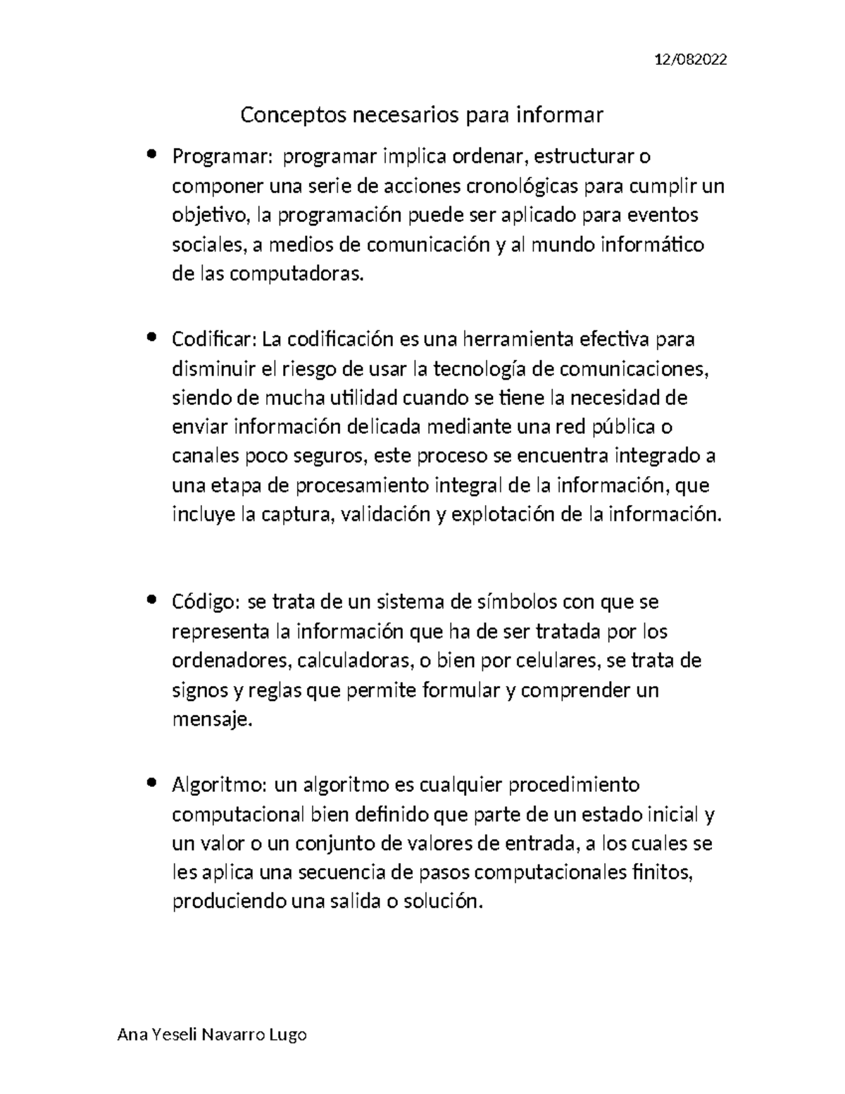 Conceptos necesarios para informar - 12/ Conceptos necesarios para ...