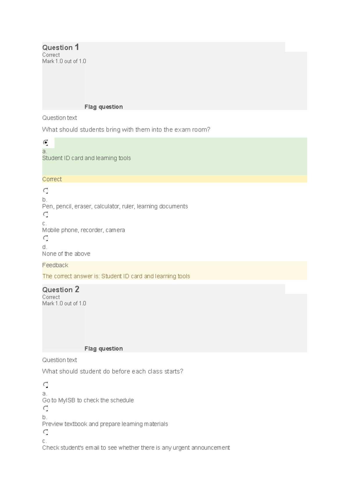 BBUS regulation - dbdb - Question 1 Correct Mark 1 out of 1. Flag ...