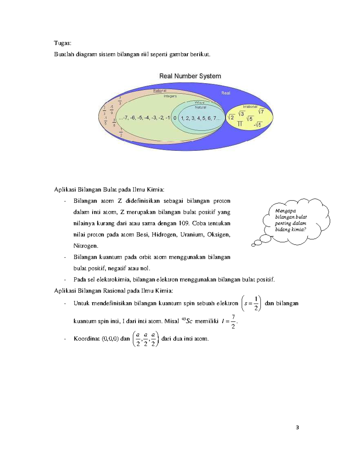 Kalkulus Dasar 2 - Tugas: Buatlah diagram sistem bilangan riil seperti ...