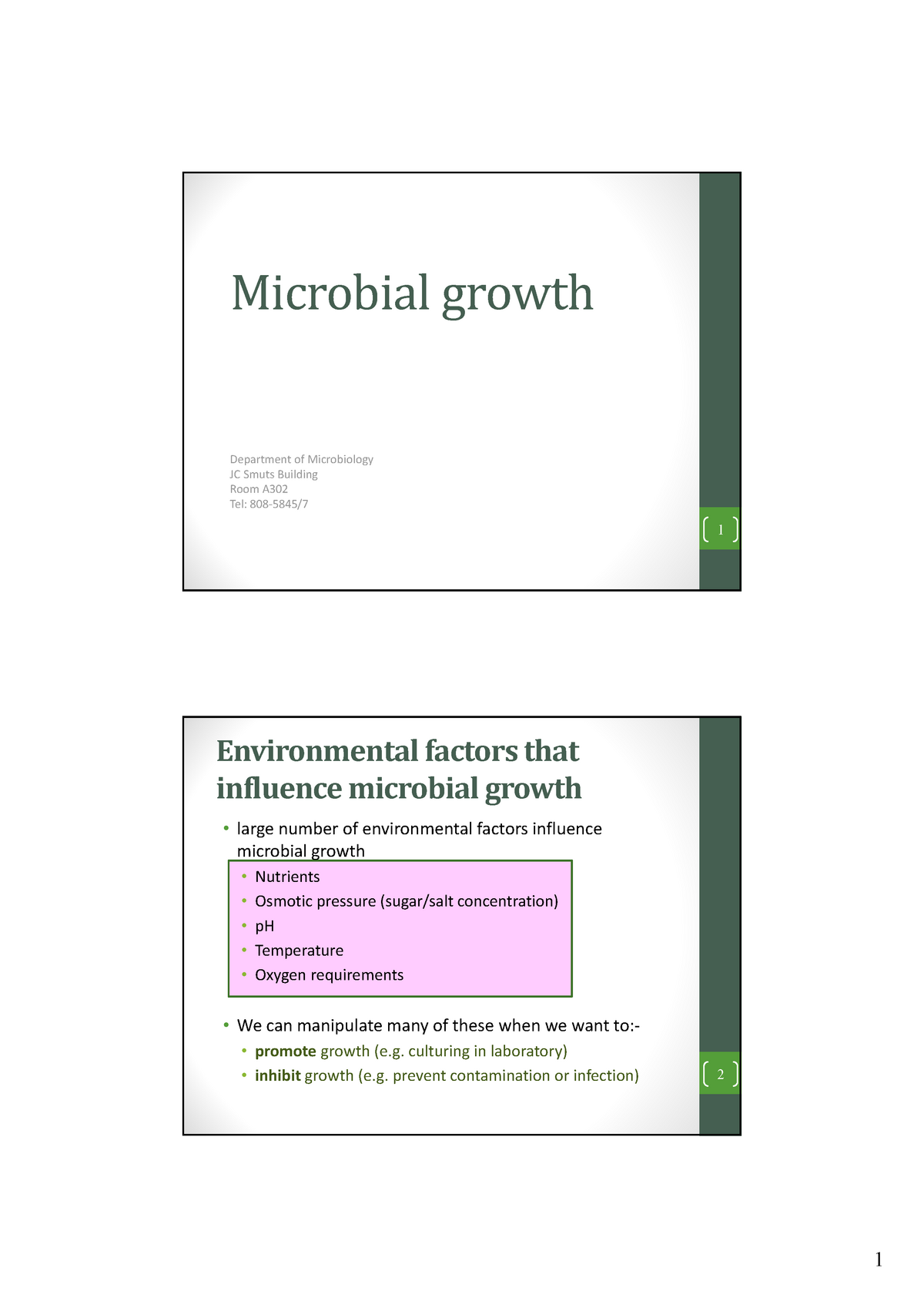 3E - Microbial Growth.2017 SMD MB - Microbial Growth Department Of ...