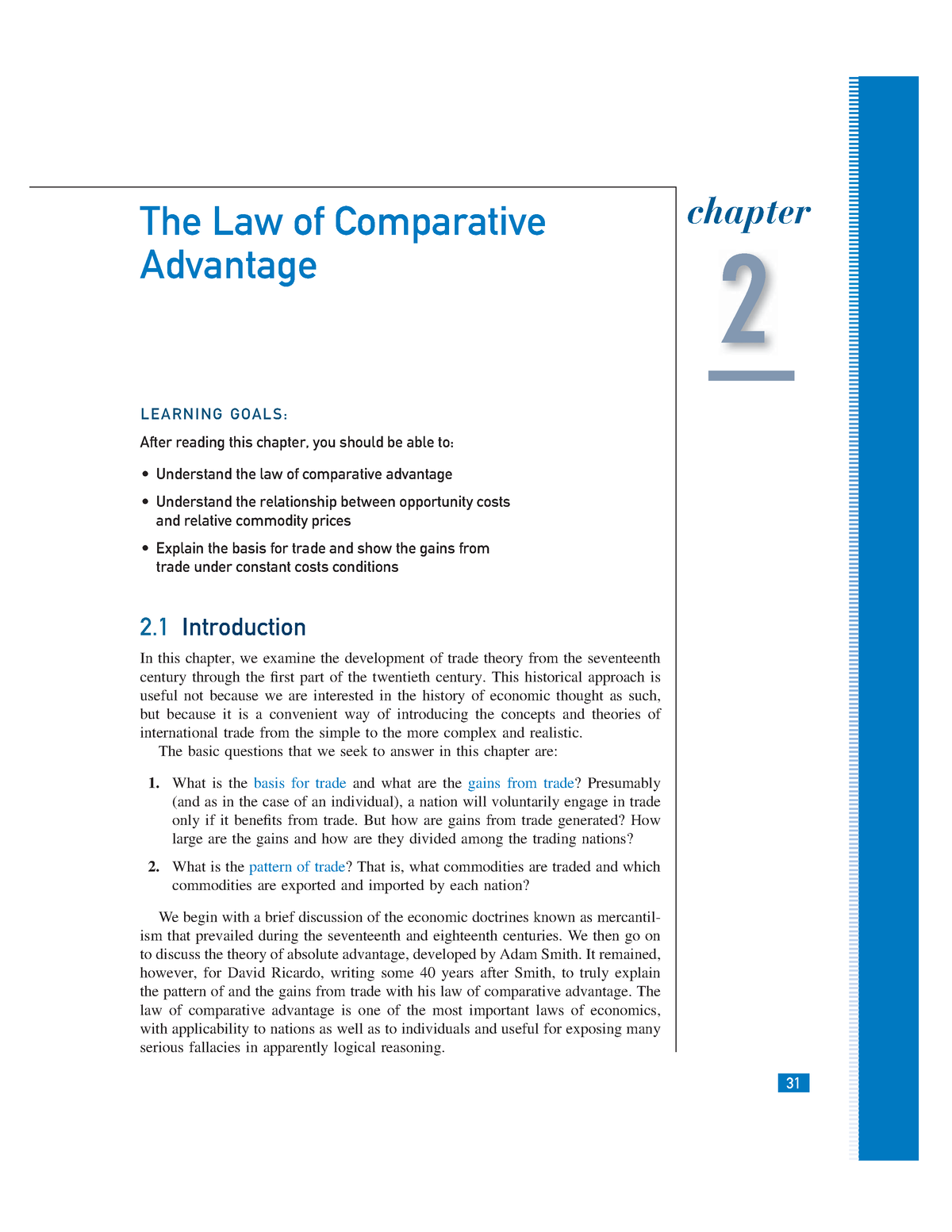 Chapter 2 Textbook - The Law Of Comparative Advantage Chapter LEARNING ...