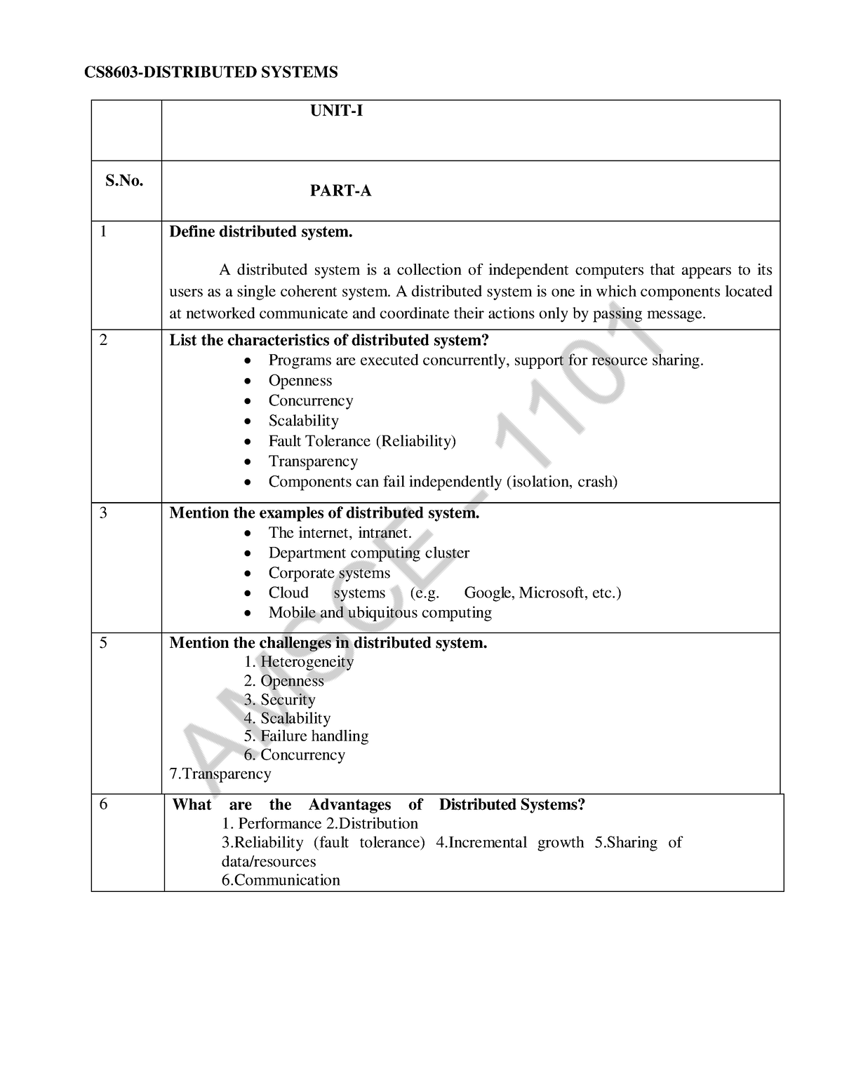 CS8603-Distributed-Systems Watermark - CS8603-DISTRIBUTED SYSTEMS UNIT ...