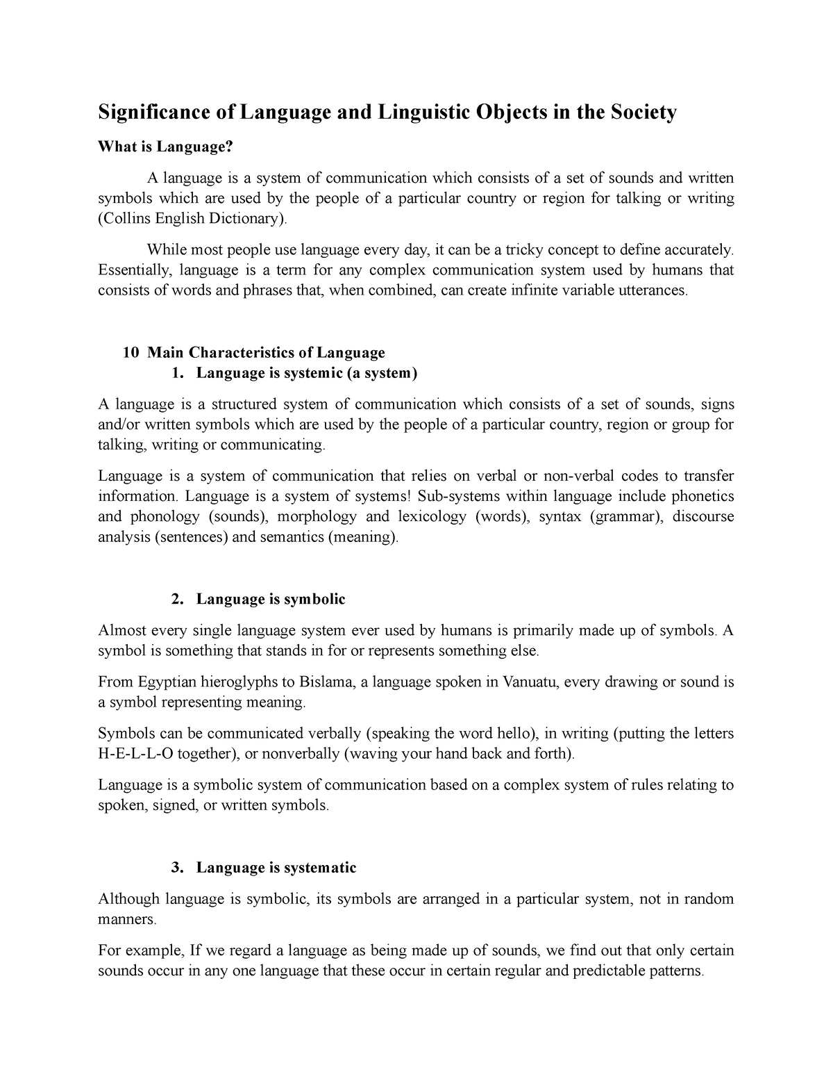 Group 11 SSP - Significance of Language and Linguistic Objects in the ...