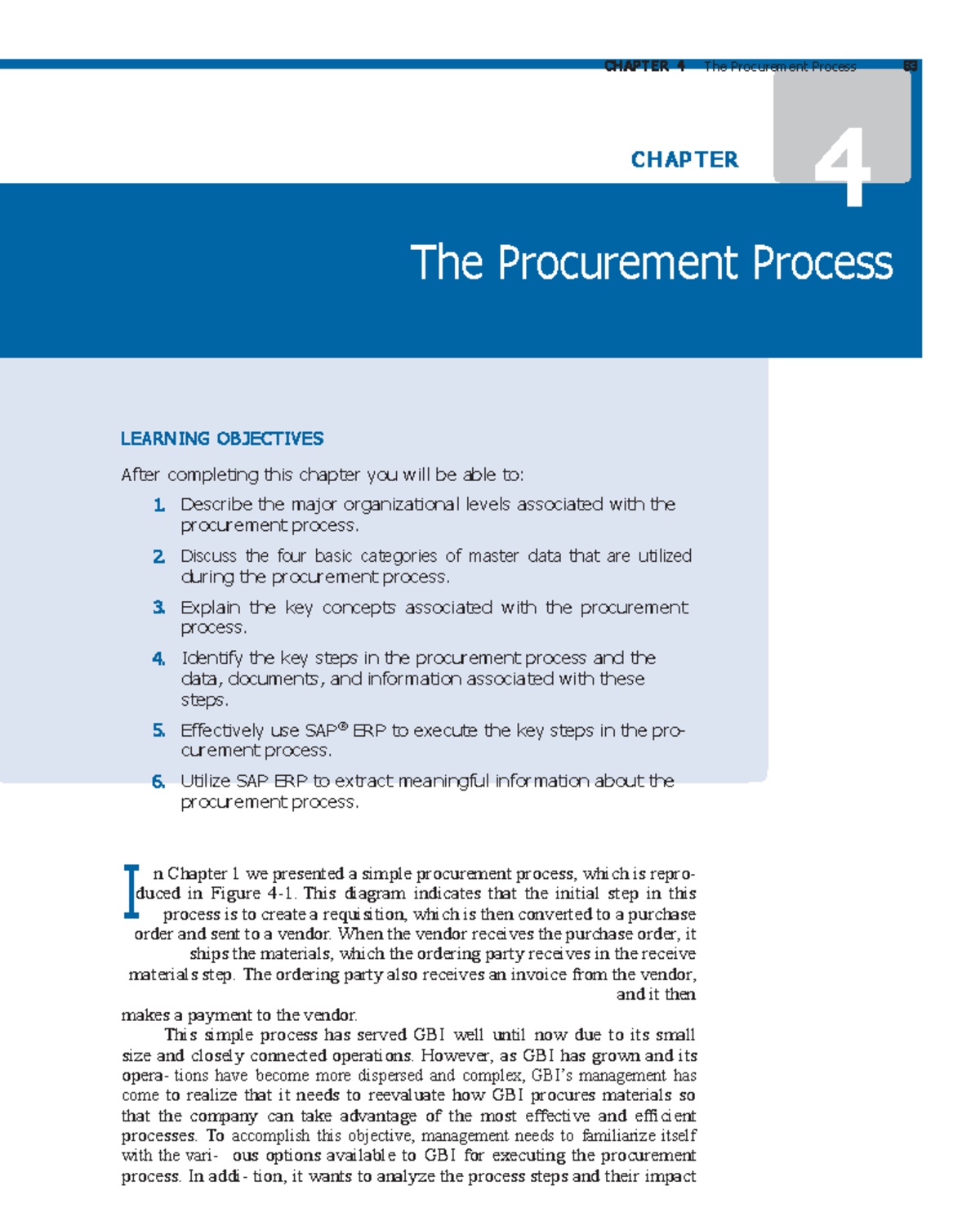 Inf Chp 4 - 5 - Chapters 4 And 5 - C H A P T E R 4 The Procurement ...