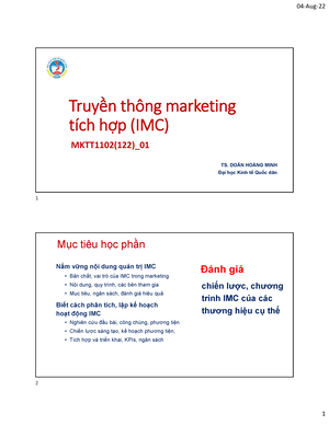 IMC là gì Vai trò của truyền thông Marketing tích hợp