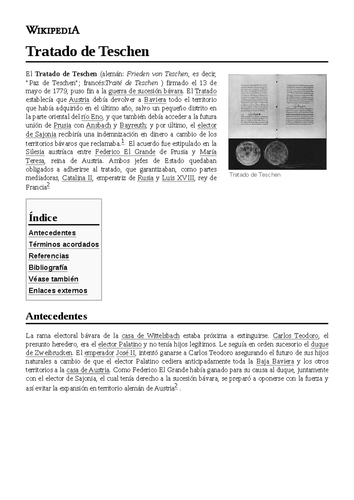 Tratado de Teschen Apuntes de clase Tratado de Teschen Tratado de