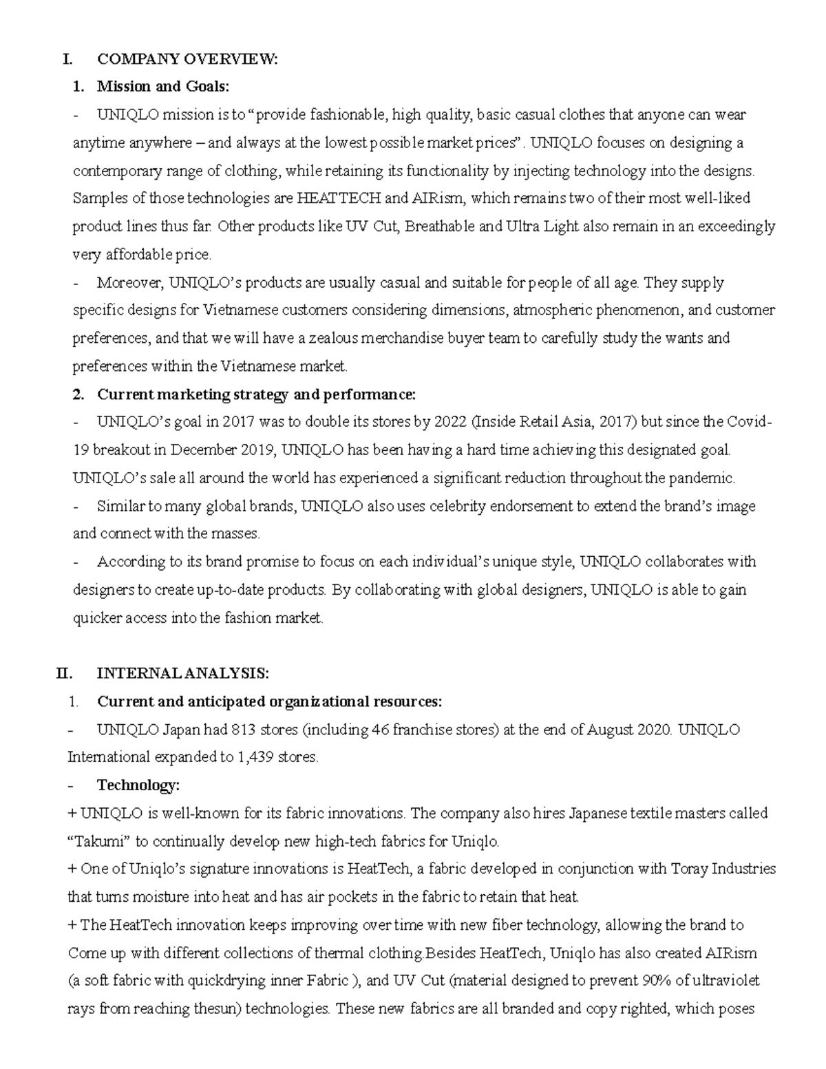 Top với hơn 69 về pestle analysis of uniqlo  cdgdbentreeduvn