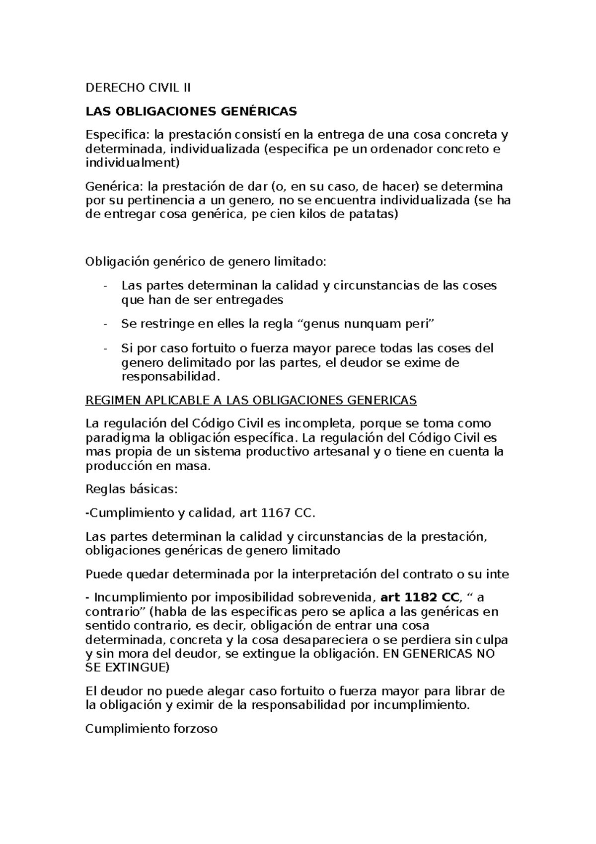 Derecho Civil II - Apuntes - DERECHO CIVIL II LAS OBLIGACIONES ...