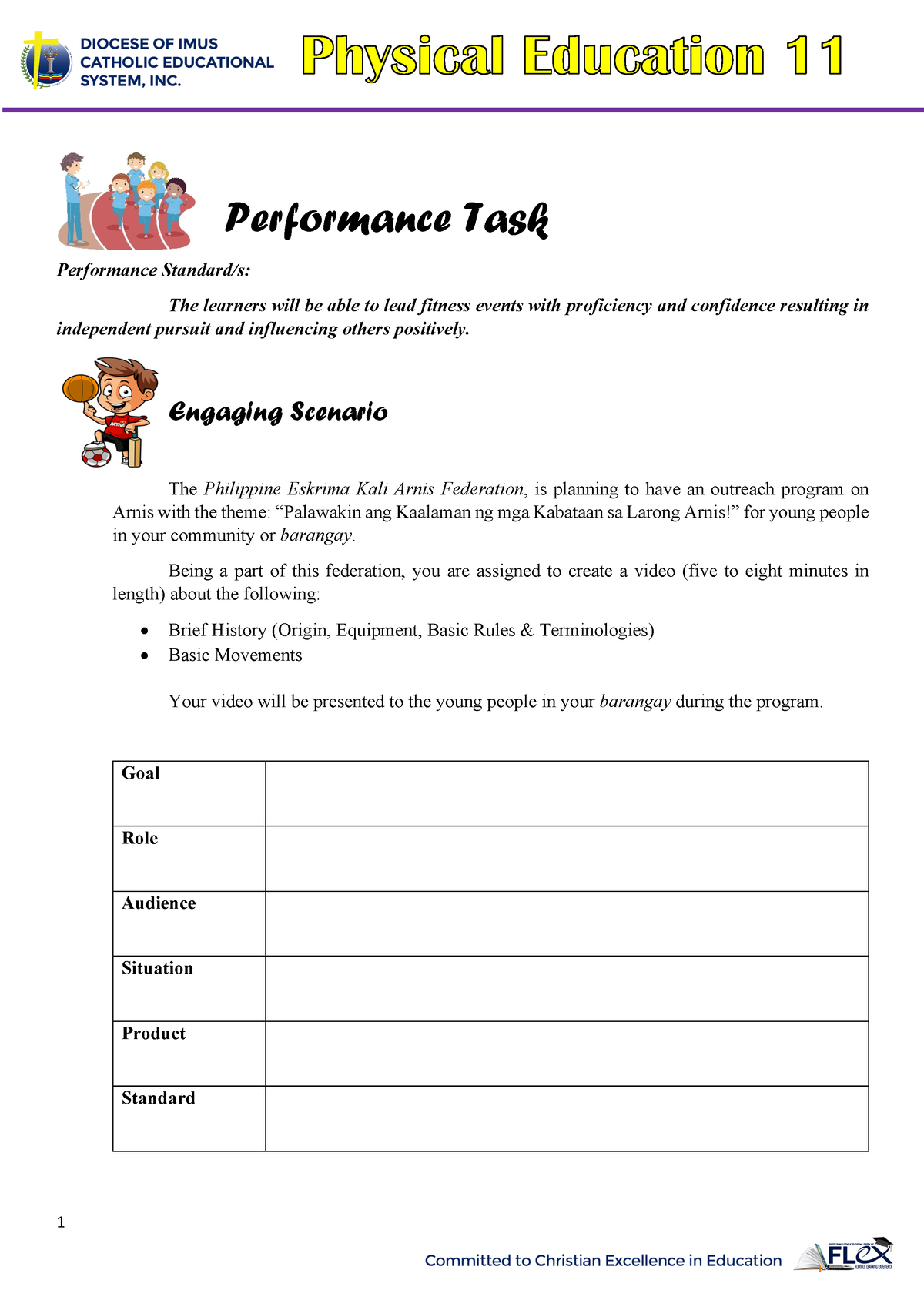 performance task physical education