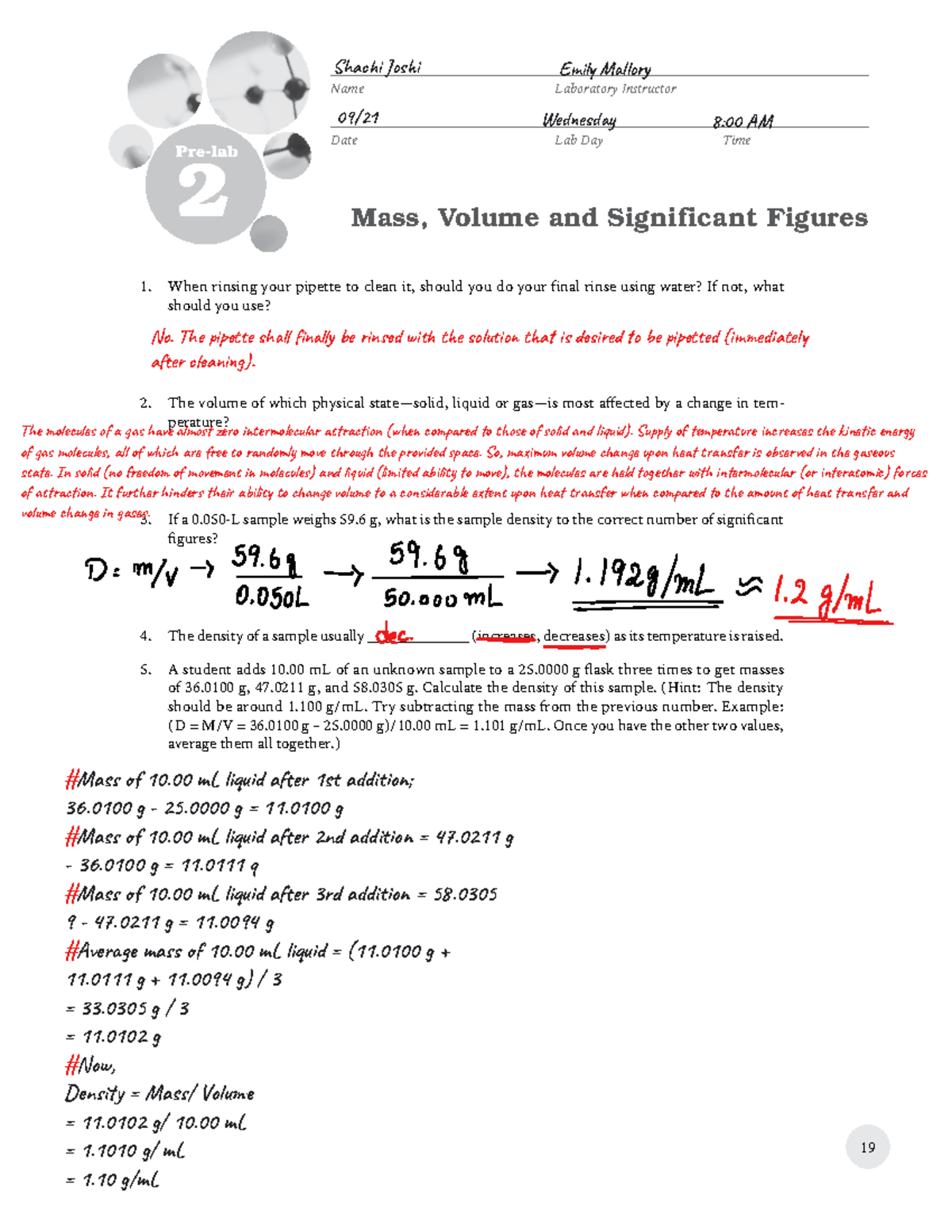 Experiment+2+prelab+101L - Pre-lab Name Laboratory Instructor Date Lab ...