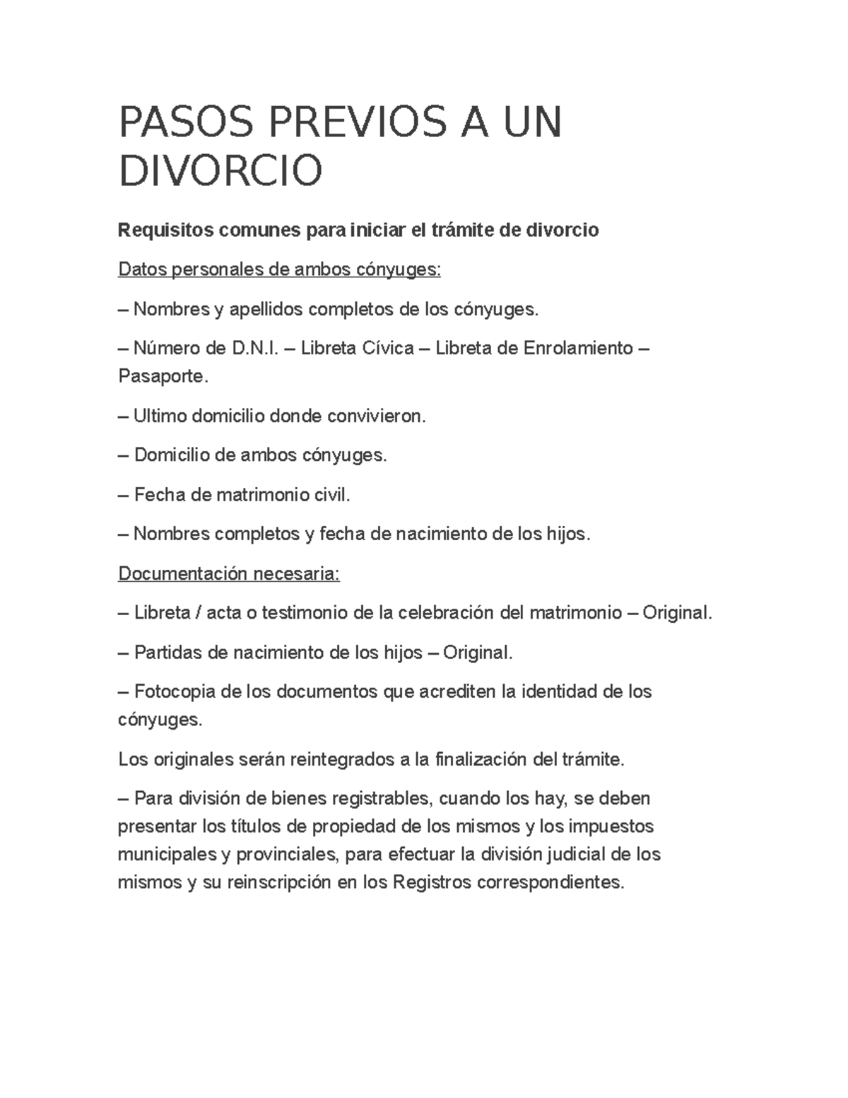 Pasos Previos A Un Divorcio Pasos Previos A Un Divorcio Requisitos