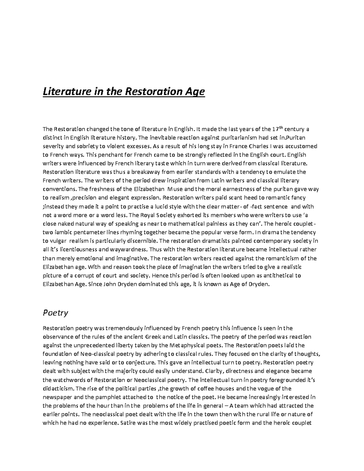 Restoration Period Definition