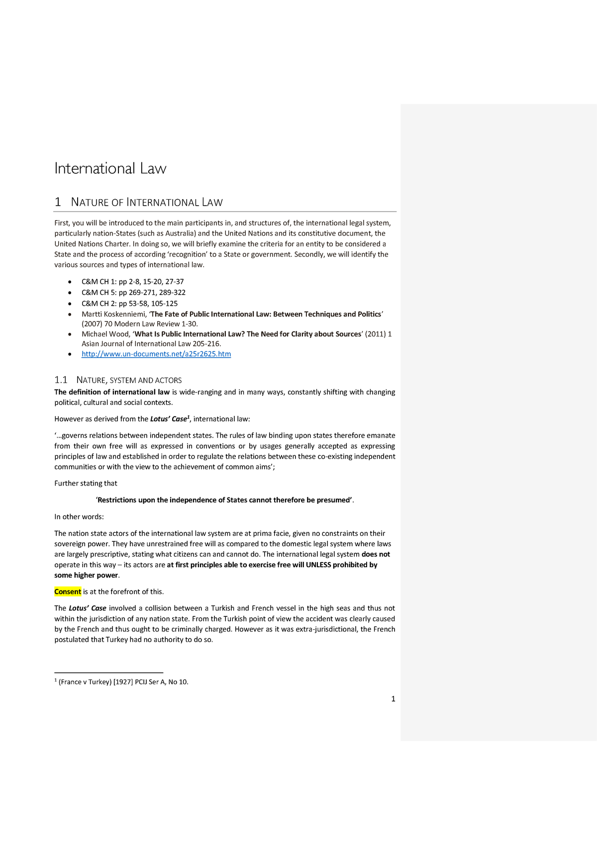 summary-international-law-lectures-international-law-1-nature-of