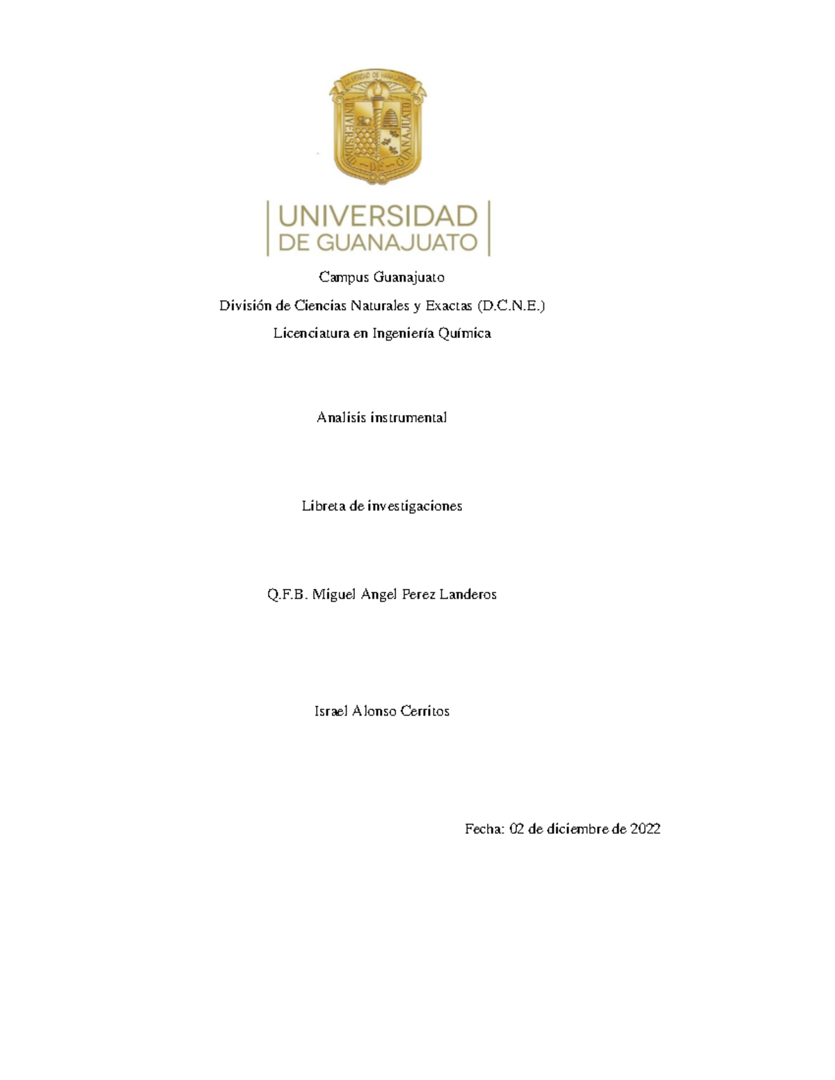 Libreta Investigaciones - Israel Alonso - Campus Guanajuato División de ...