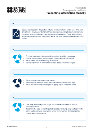Presenting information formally - 1 © British Council ARC_B1_05_I056CEA ...