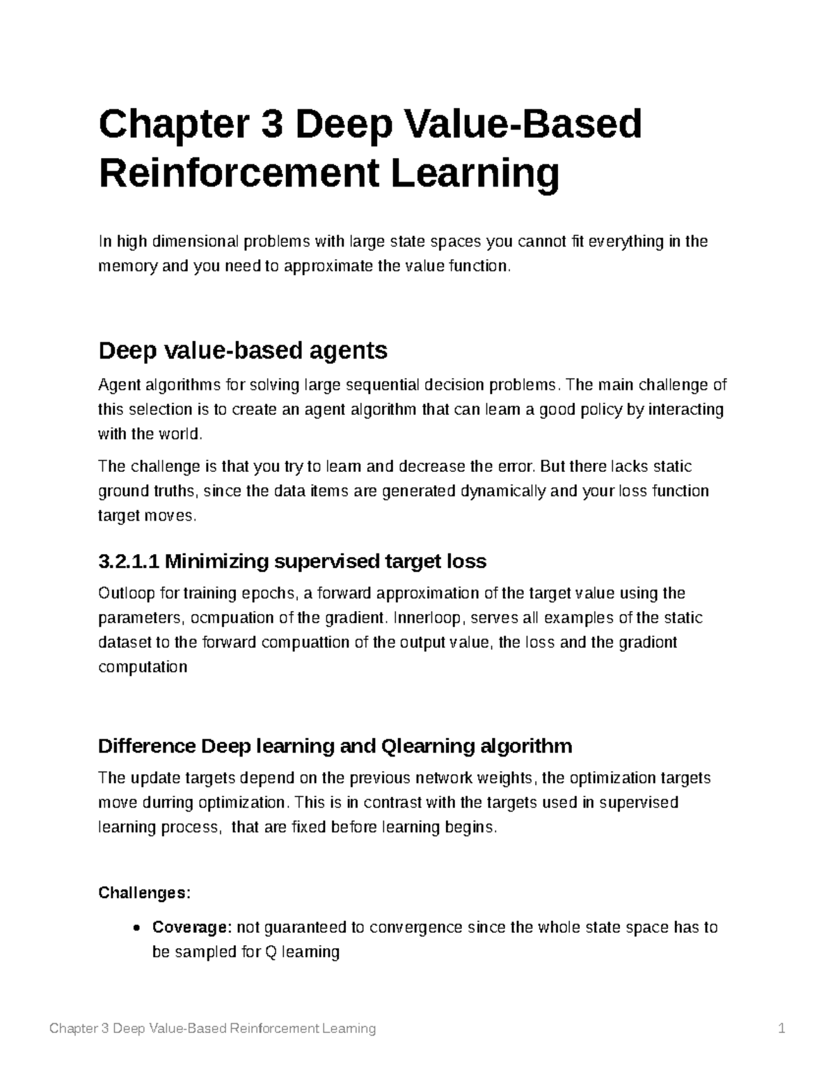 Chapter 3 Deep ValueBased Reinforcement Learning Deep valuebased agents Agent algorithms for