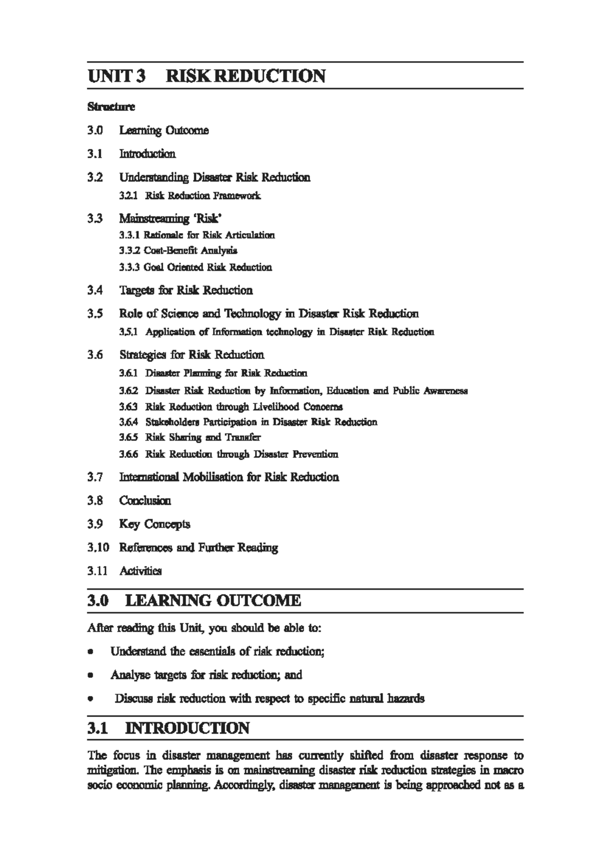 Risk reduction - Summary Risk Managment - UNIT 3 RISK REDUCTION ...