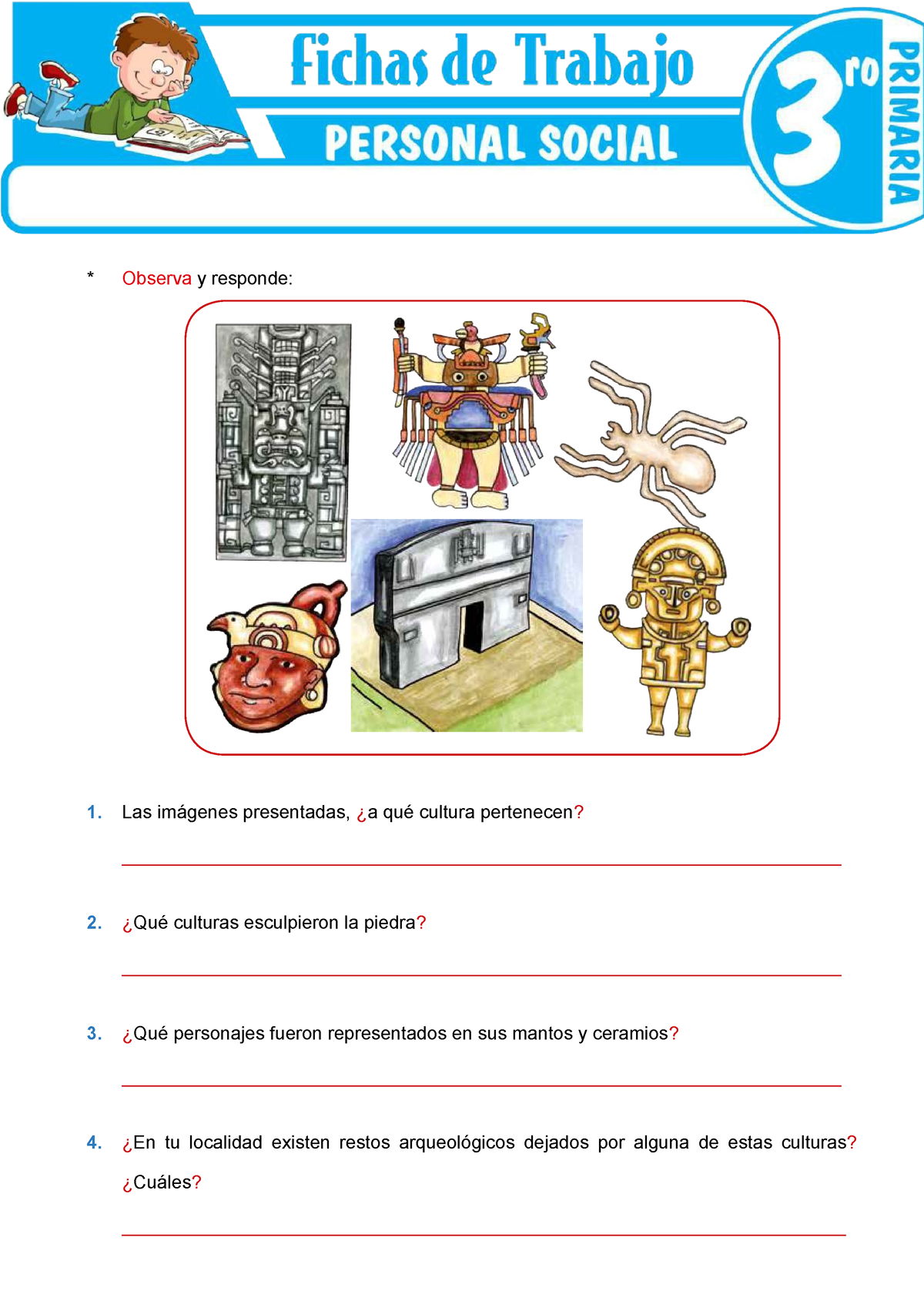 Culturas Pre Incas Del Per Para Tercer Grado Primaria Culturas Pre