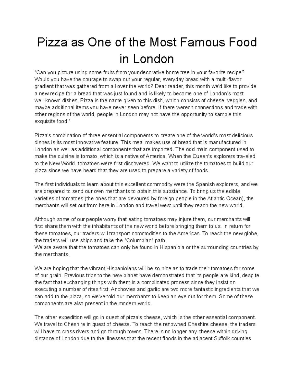 Most Famous Food In London