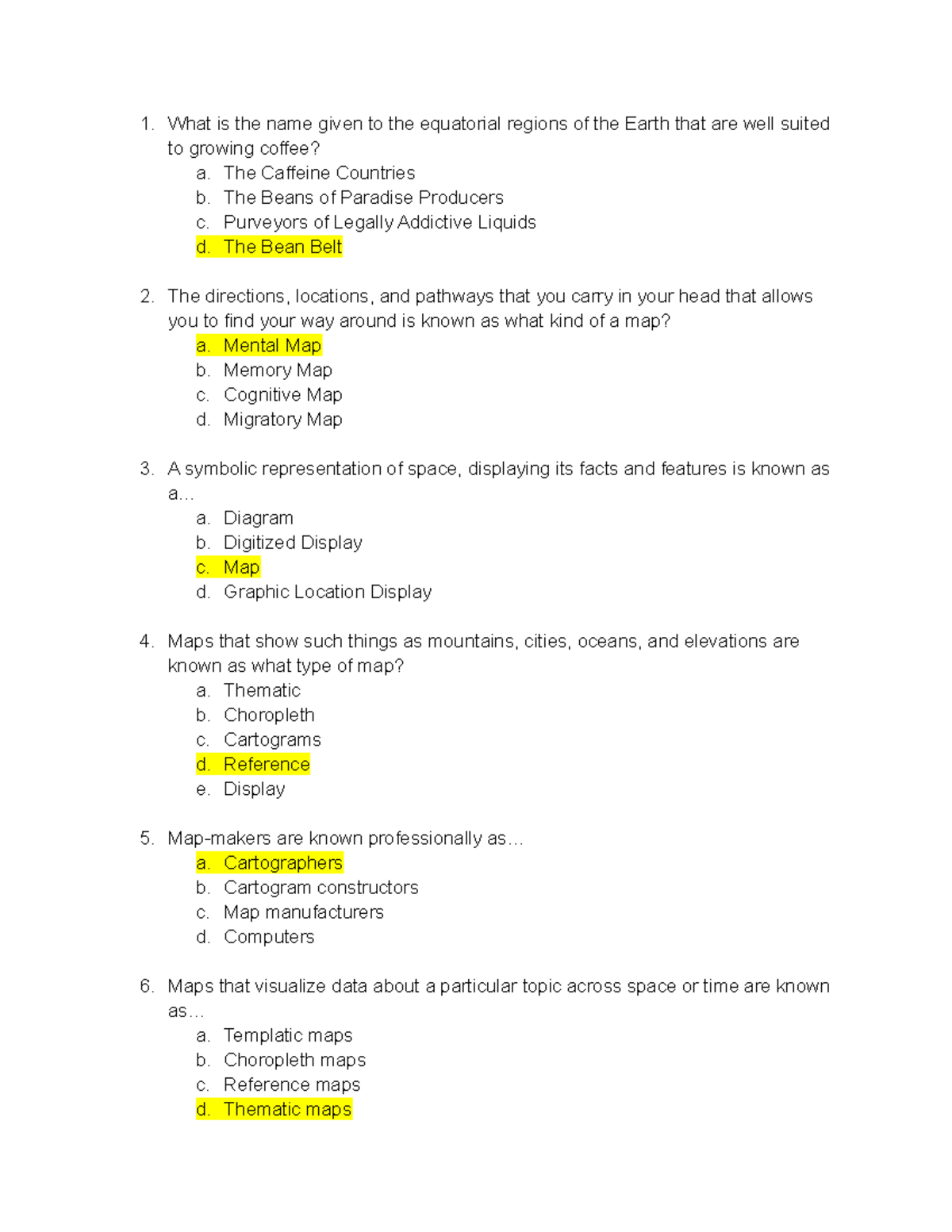 What is a Map Video Study Guide - What is the name given to the ...