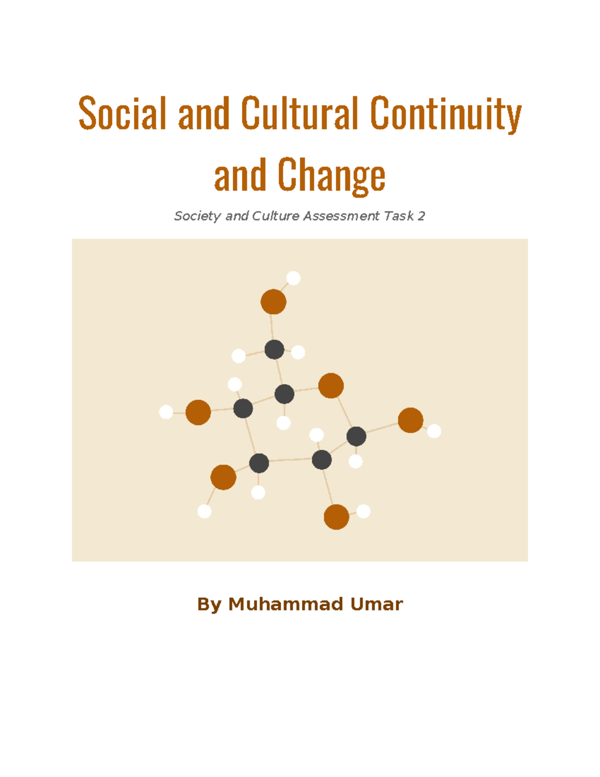 Report Assessment Social and Cultural Continuity and Change Society