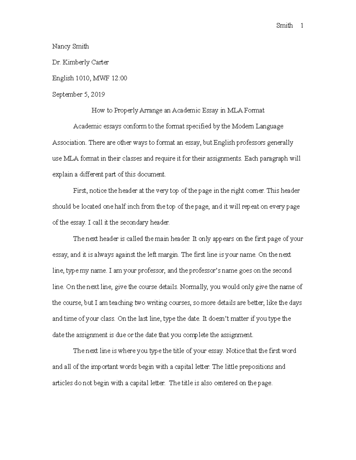 Mla Essay Format Engl 3372 History Of The English Language Ttu Studocu