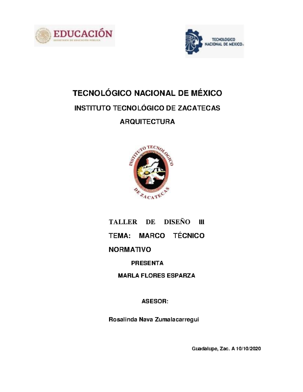 Marco Normativo Edición - TecnolÓgico Nacional De MÉxico Instituto 